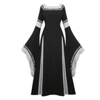 Women's Medieval Renaissance Gown | Trumpet Sleeve Floor-Length Dress