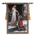 The Accolade Medieval Knight Tapestry – Woven Jacquard Wall Hanging 100×138cm