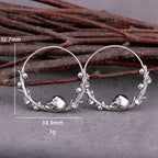 Viking Skull Hoop Earrings – 316L Stainless Steel