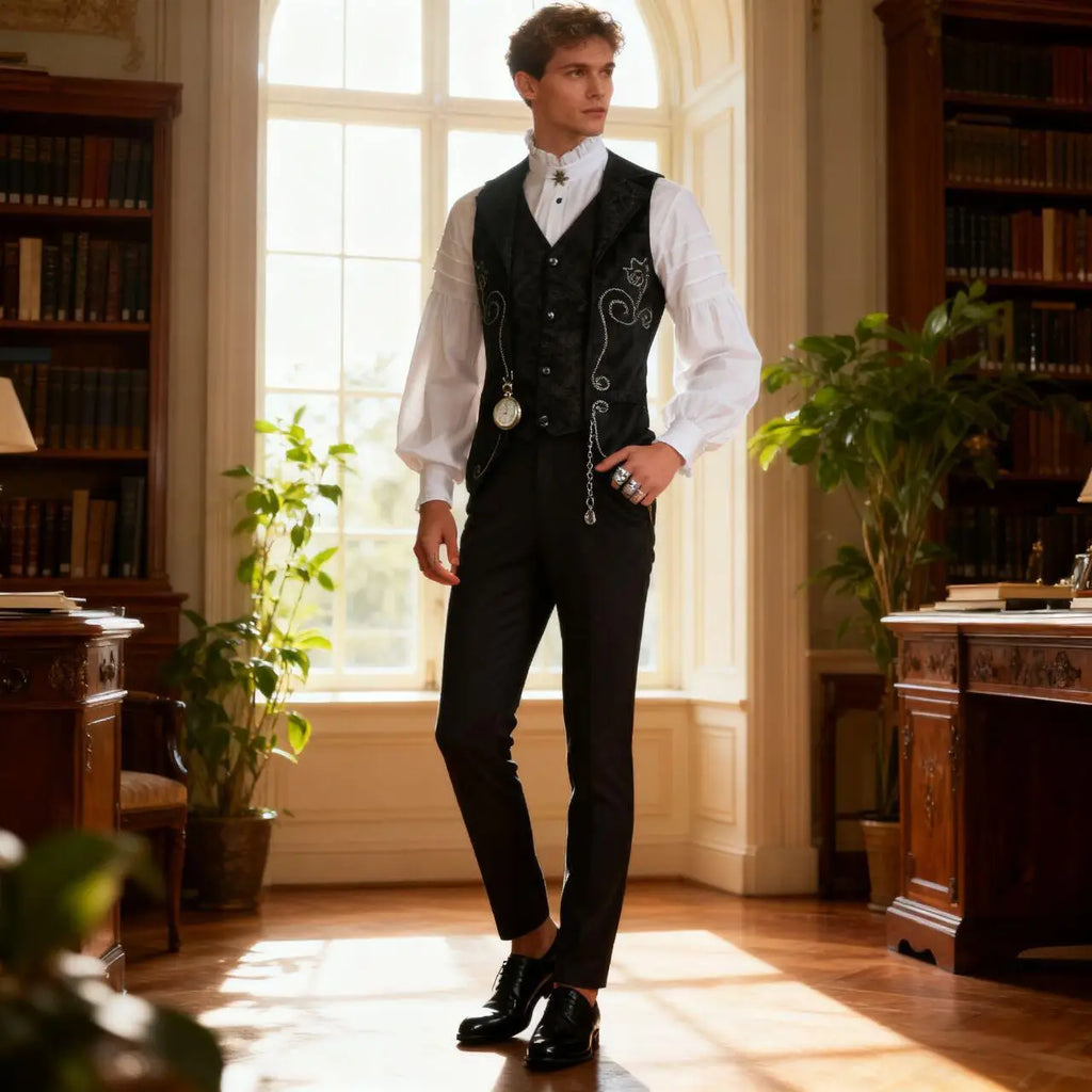 Victorian Steampunk Vest & Shirt Set | 18th Century Noble Costume