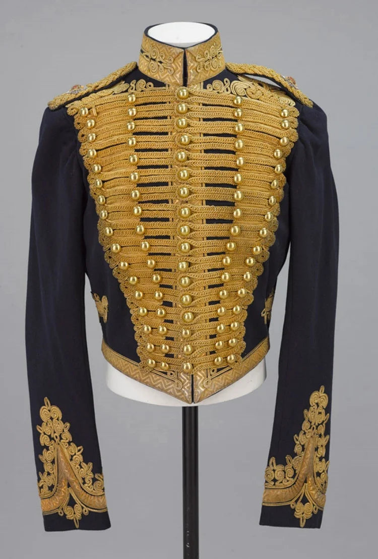 Men’s Napoleonic Hussar Officer Jacket — Victorian Military Historical Coat
