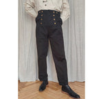 Men's Steampunk Victorian Trousers – High Waist Regency Suspender Pants