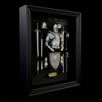Medieval Knight Armor Resin Display Frame – Decorative Shadow Box Collectible