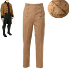 Men's Steampunk Victorian Trousers – High Waist Regency Suspender Pants