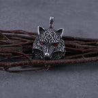 Men's Viking Nordic Wolf Head Necklace – 316L Stainless Steel Pendant with Snake Chain & Gift Box
