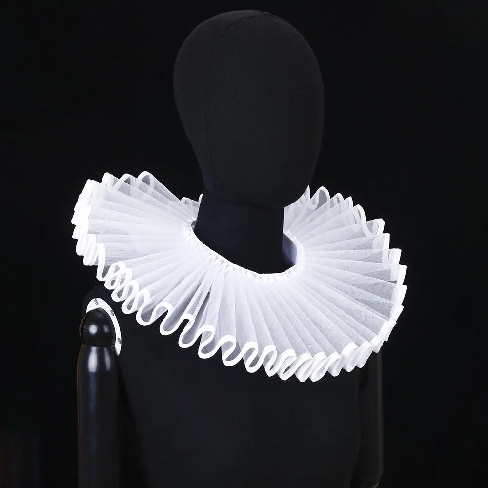 Renaissance Ruff Collar – Detachable Elizabethan Neck Frill for Period Costumes