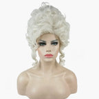 Marie Antoinette Powdered Wig – 18th Century Rococo Upswept Curly Cosplay Wig