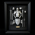 Medieval Knight Armor Resin Display Frame – Decorative Shadow Box Collectible