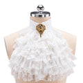 Men's Detachable Ruffle Jabot — Rococo Baroque Lace Collar Neck Piece