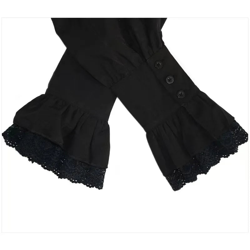 Men's Ruffled Lace Shirt | Victorian Gothic Pirate & Steampunk Costume Blouse