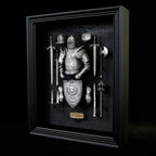 Medieval Knight Armor Resin Display Frame – Decorative Shadow Box Collectible