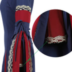 Women's Medieval Renaissance Gown | Trumpet Sleeve Floor-Length Dress