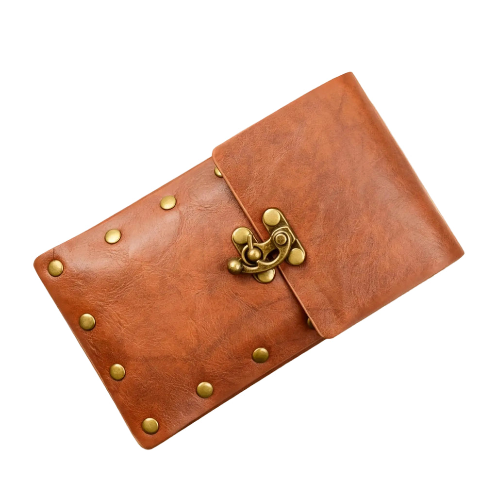 Medieval Leather Belt Pouch – Vintage Rivet Waist Bag