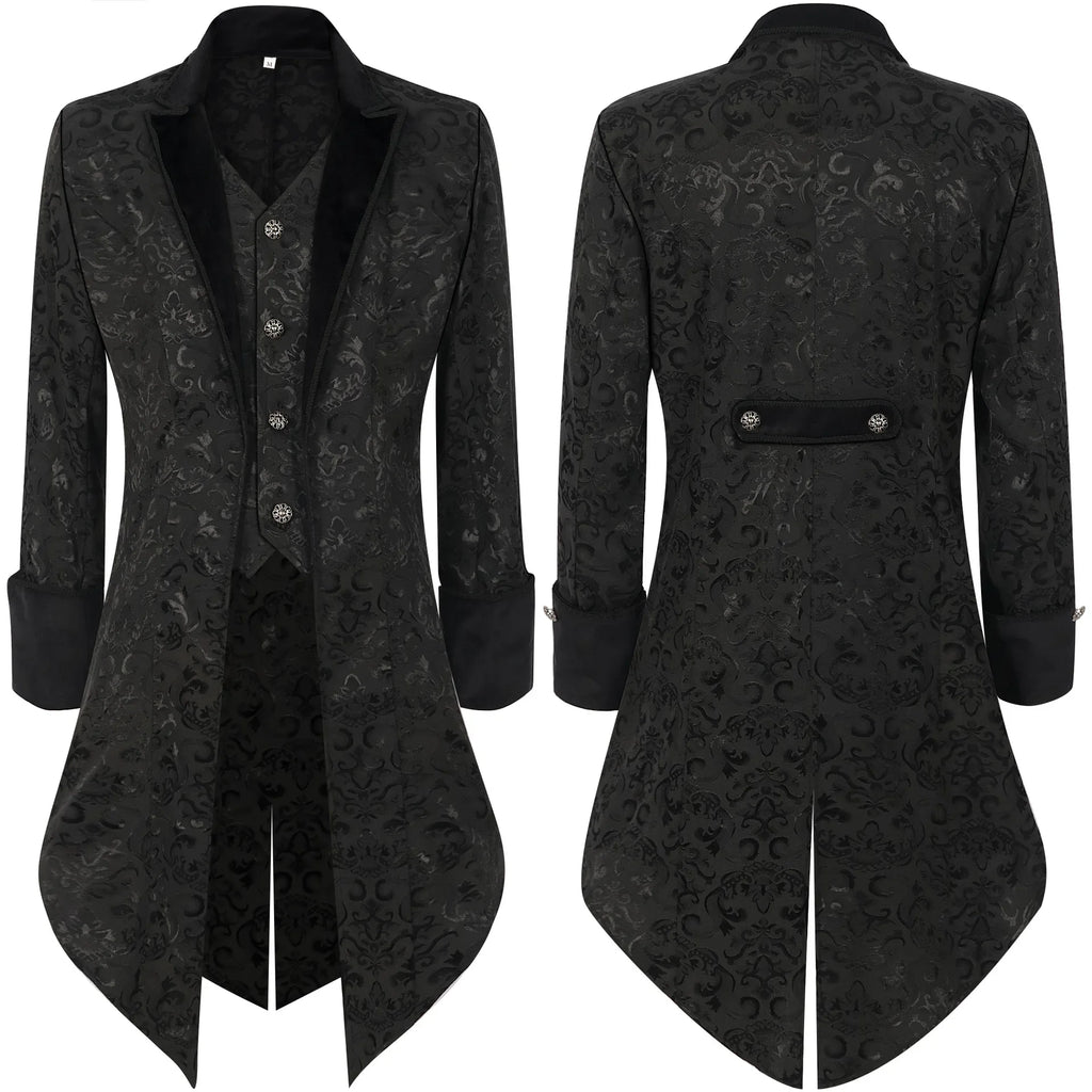 Men's Steampunk Gothic Tailcoat – Victorian Trench Coat