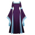 Women's Medieval Renaissance Gown | Trumpet Sleeve Floor-Length Dress