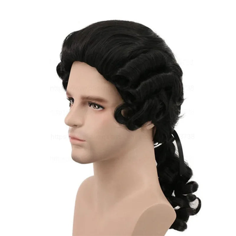 Baroque Lawyer & Judge Cosplay Wig – 18th Century Historical Powdered Wig