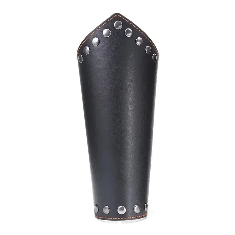 Medieval Leather Bracer – Lace-Up Arm Guard & Gauntlet Cuff