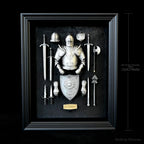 Medieval Knight Armor Resin Display Frame – Decorative Shadow Box Collectible