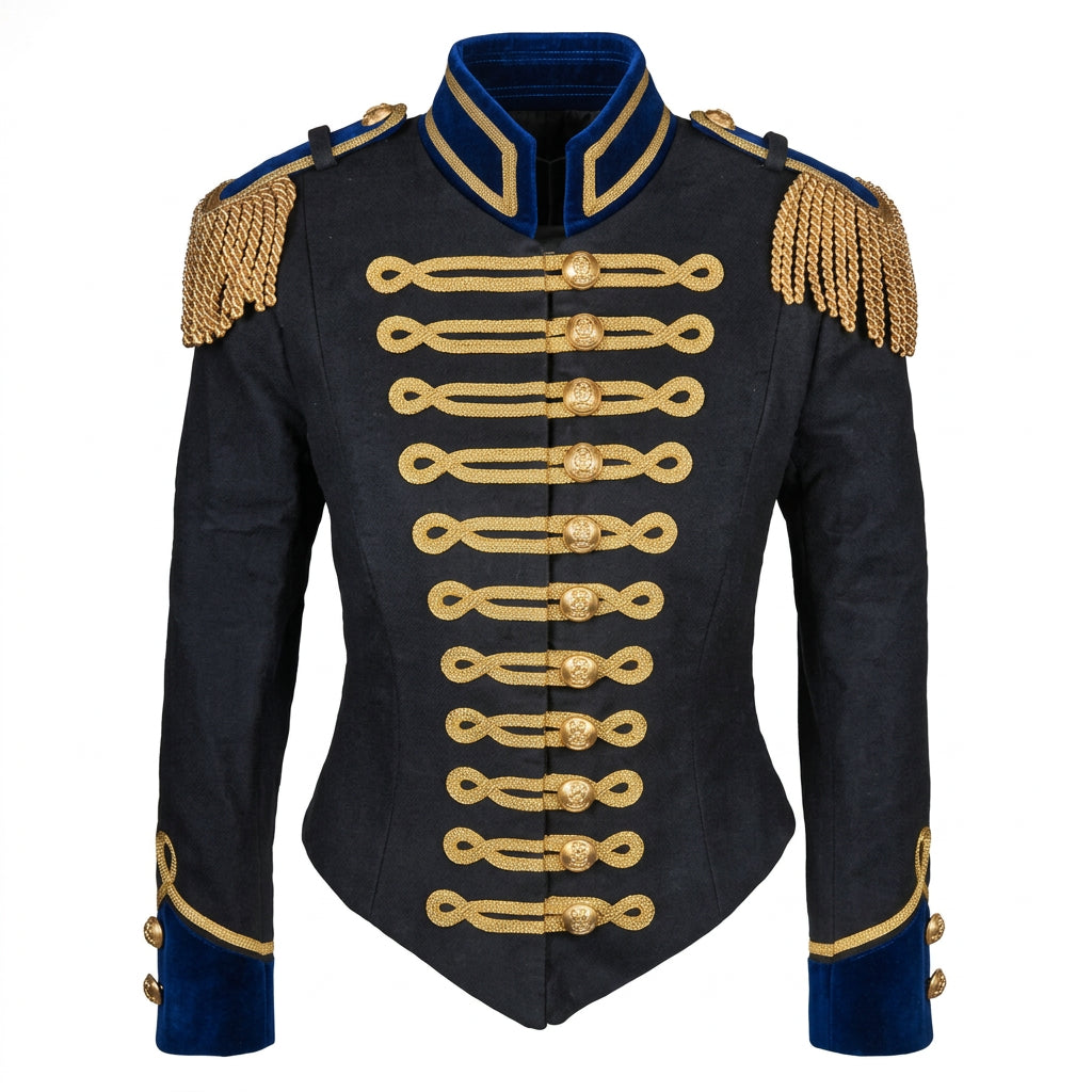 Women's Georgian Military Hussar Jacket — 18th Century Light Horseman Officer Costume