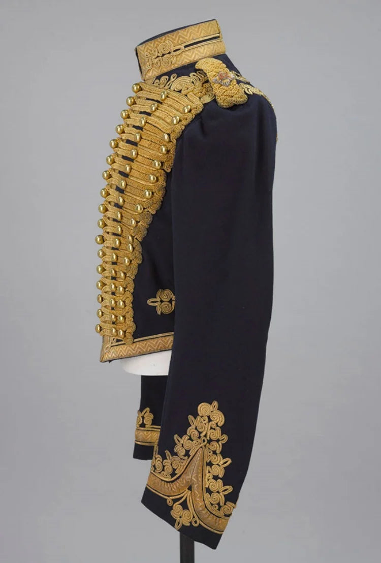 Men’s Napoleonic Hussar Officer Jacket — Victorian Military Historical Coat