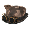 Steampunk Top Hat with Detachable Goggles | Gothic Victorian Costume Hat