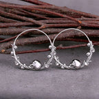 Viking Skull Hoop Earrings – 316L Stainless Steel