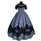 Women’s 1860s Southern Belle Ball Gown — Victorian Civil War Gothic Lace Dress