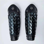 Dragon Scale Armor Bracers – Stainless Steel & Faux Leather Arm Guards for LARP, Cosplay & Historical Costume (Set of 2)