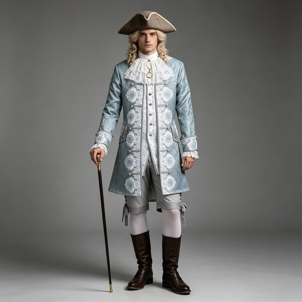 Men's Baroque Rococo Court Suit — Victorian Noble Costume for Kings & Princes