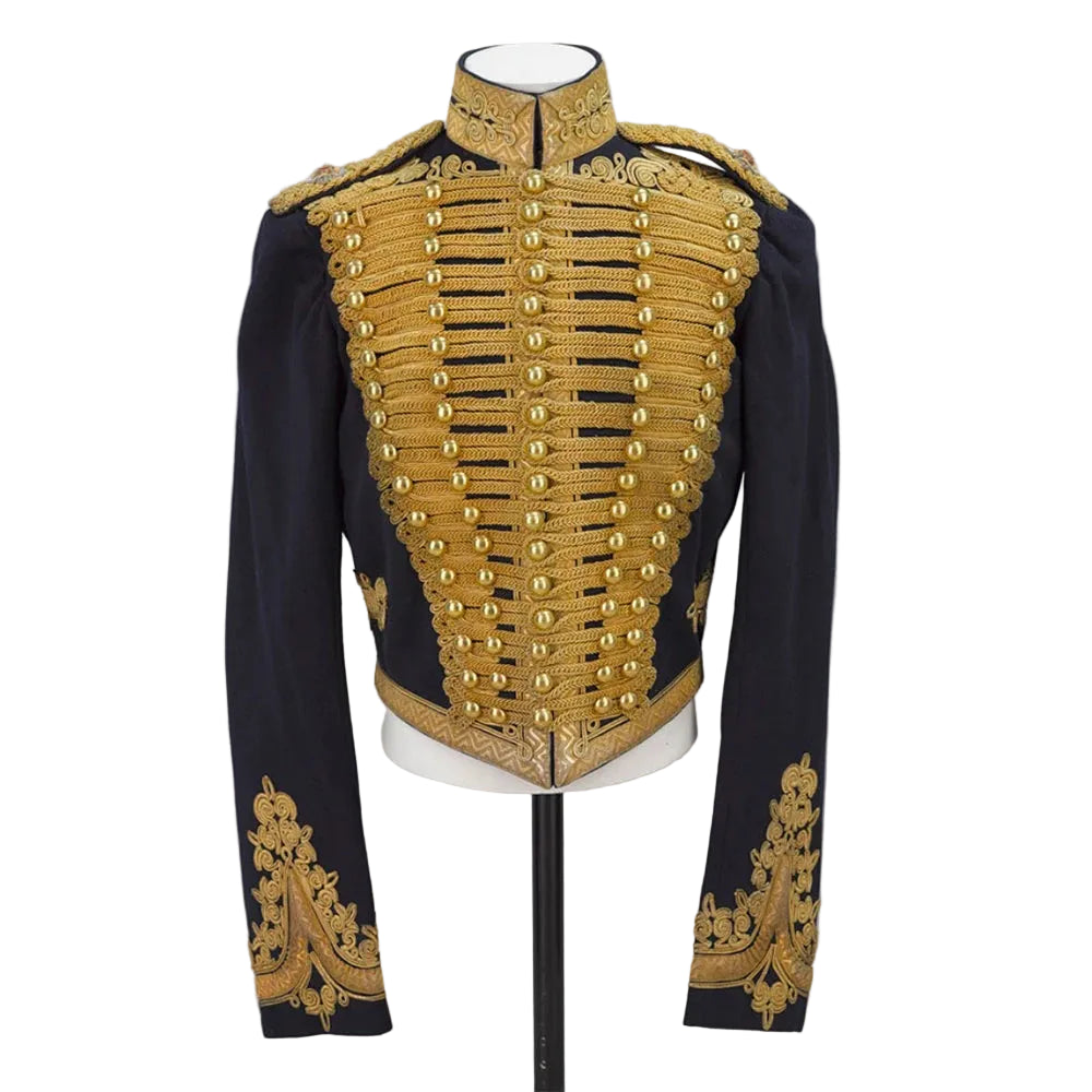 Men’s Napoleonic Hussar Officer Jacket — Victorian Military Historical Coat