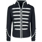 Men's Steampunk Military Frock Coat | Gothic Victorian Jacket with Braid Trim