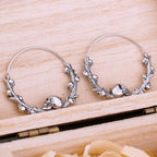 Viking Skull Hoop Earrings – 316L Stainless Steel