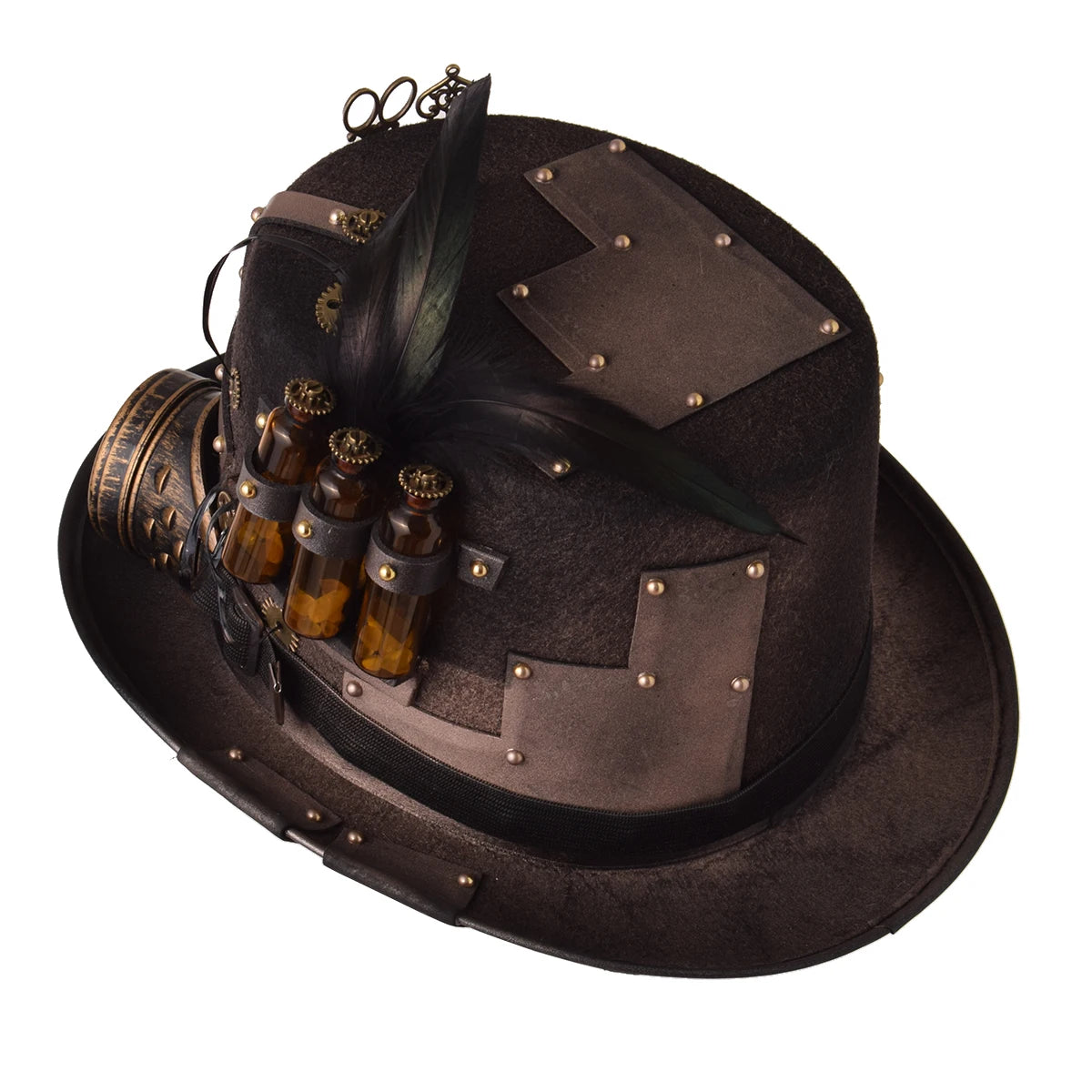 Steampunk Top Hat with Detachable Goggles | Gothic Victorian Costume Hat