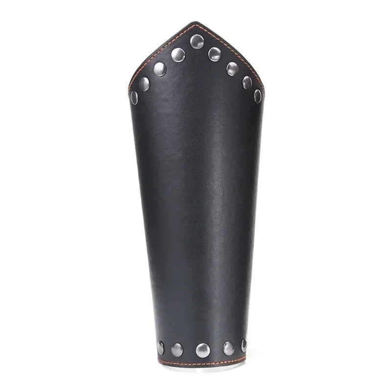 Medieval Leather Bracer – Lace-Up Arm Guard & Gauntlet Cuff