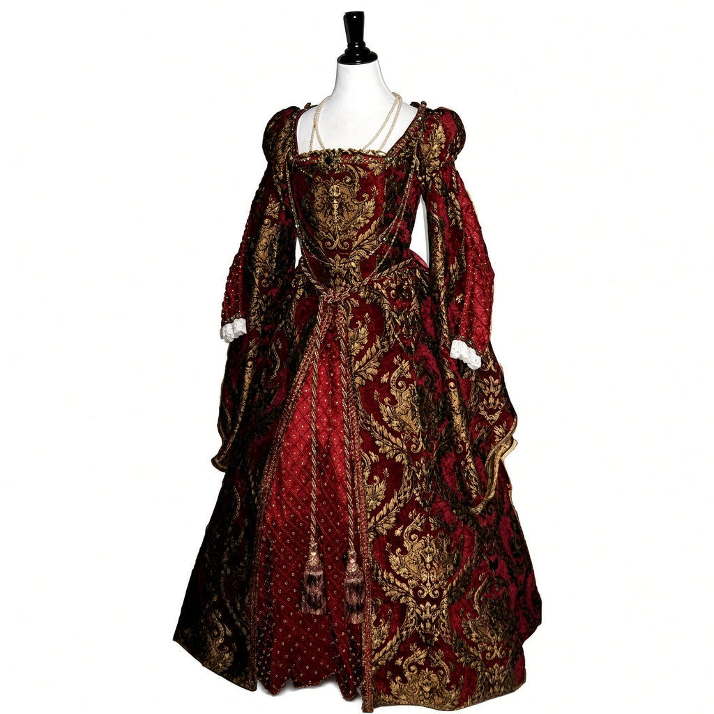 Women's Tudor Court Gown — Anne Boleyn Elizabethan Renaissance Dress