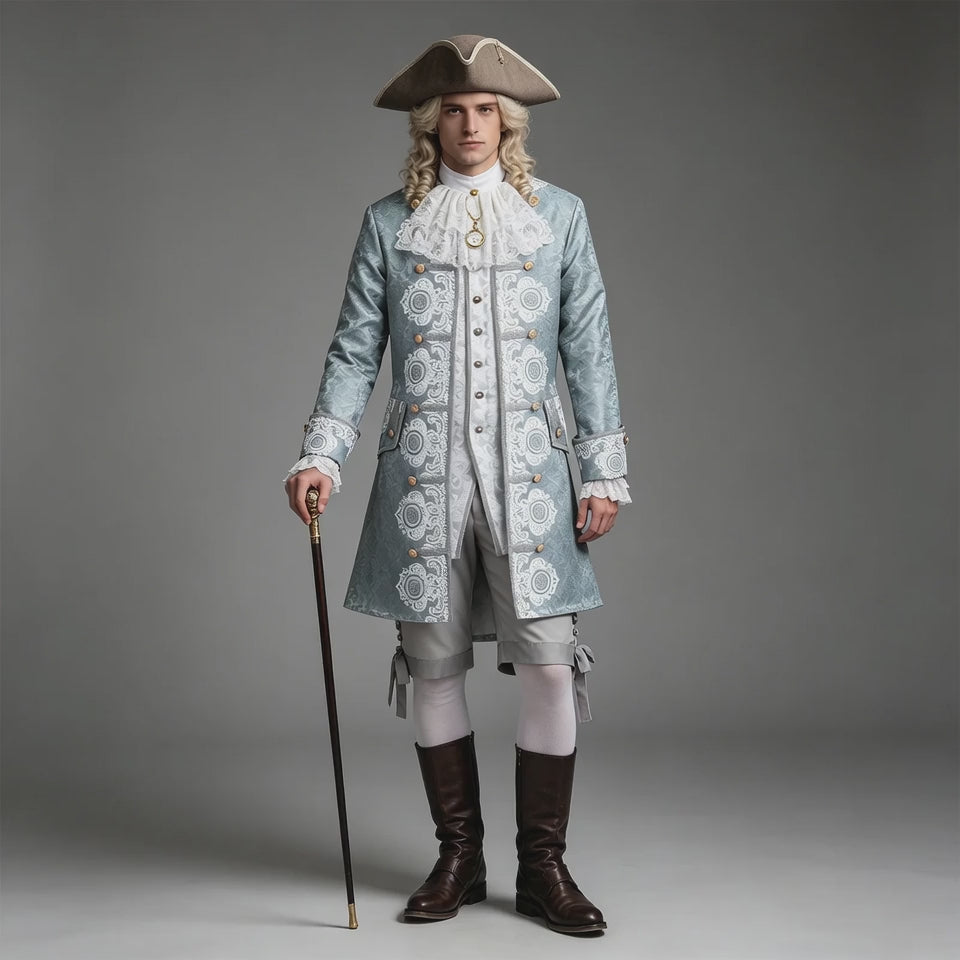 Men's Baroque Rococo Court Suit — Victorian Noble Costume for Kings & Princes
