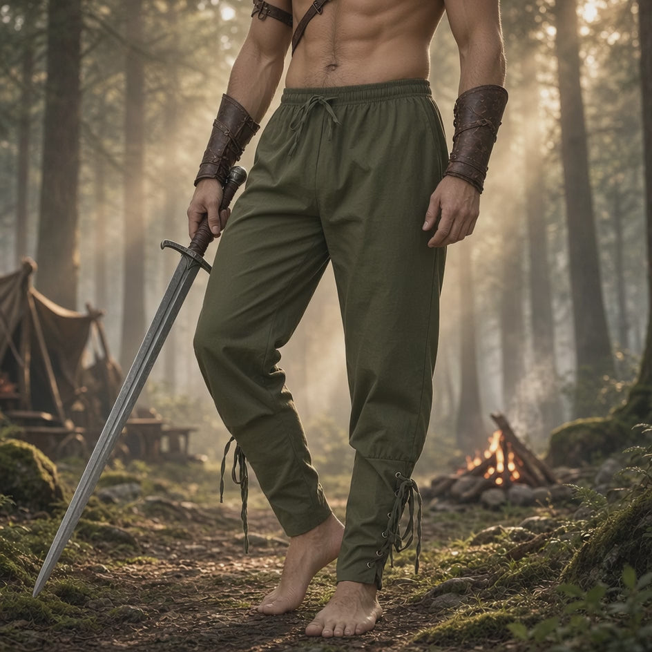 Men's Medieval Drawstring Pants – Viking & Renaissance Costume Trousers