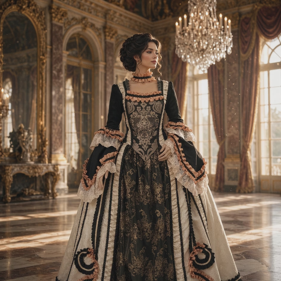 Women’s Renaissance Court Gown — Rococo Tudor Duchess Historical Ball Gown