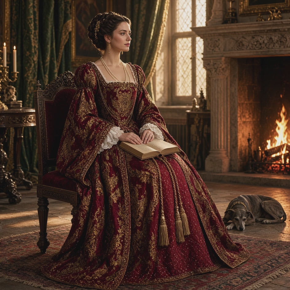 Women's Tudor Court Gown — Anne Boleyn Elizabethan Renaissance Dress