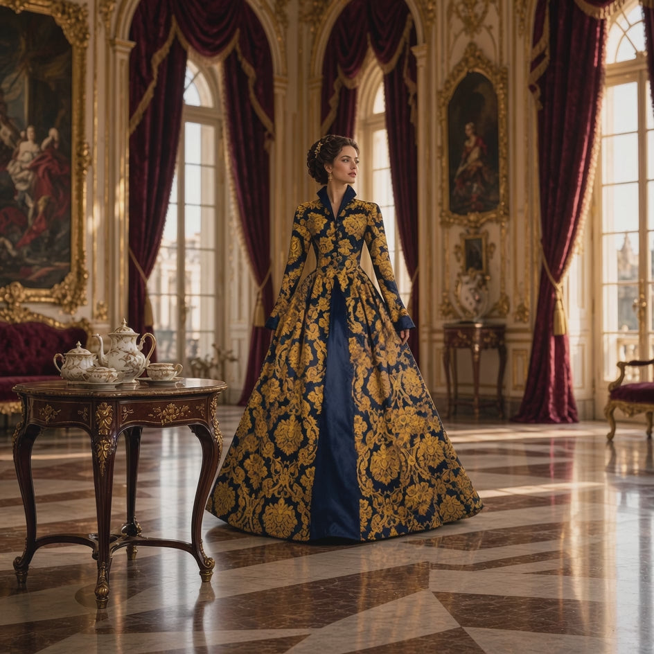 Victorian Baroque Ball Gown – Renaissance Medieval Dress for Women
