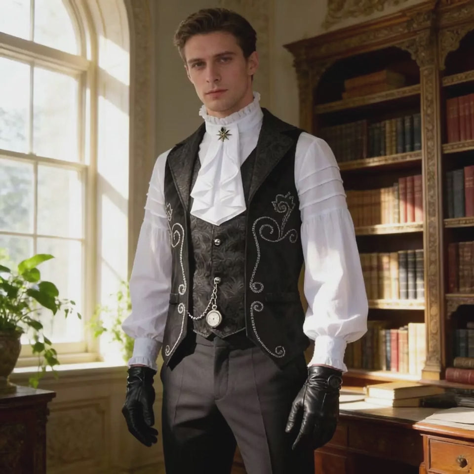 Victorian Steampunk Vest & Shirt Set | 18th Century Noble Costume