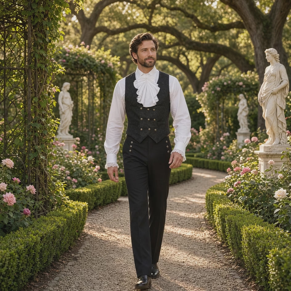 Victorian Steampunk Costume Set | Men's Shirt, Vest & Pants
